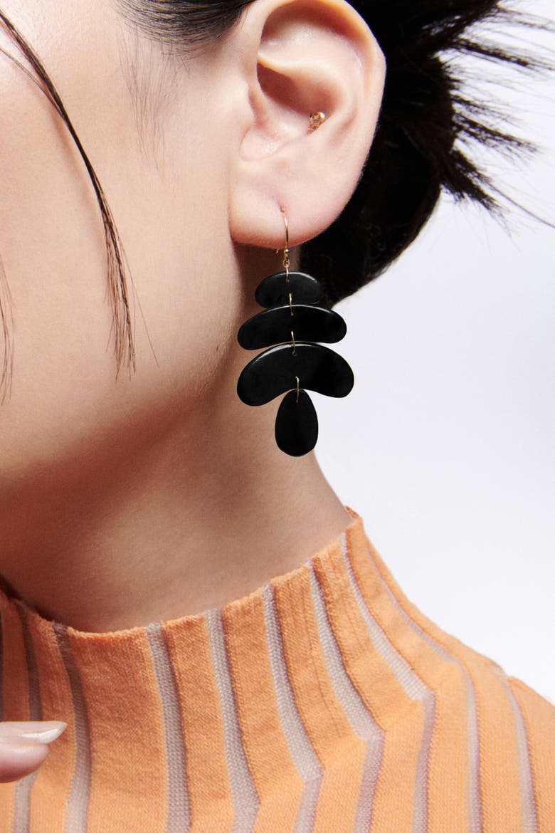 Small Black Onyx Earrings, Alternate, color, Black Onyx