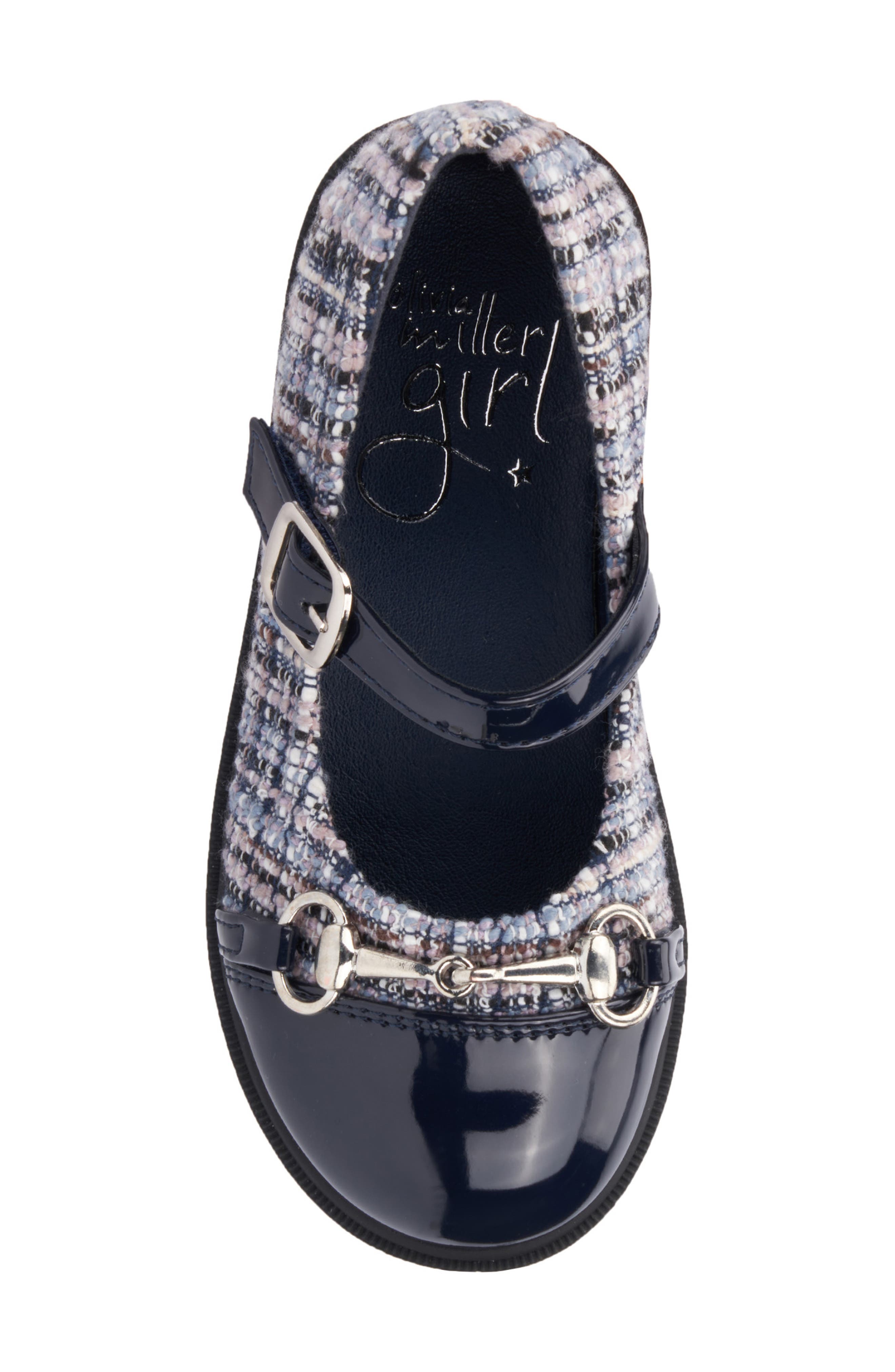 OLIVIA MILLER Kids' Cap Toe Mary Jane Flat, Alternate, color, Black