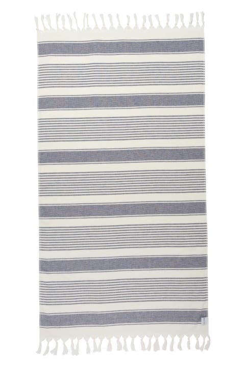 Sauna Stripe Organic Terry Cloth Lined Turkish Towel