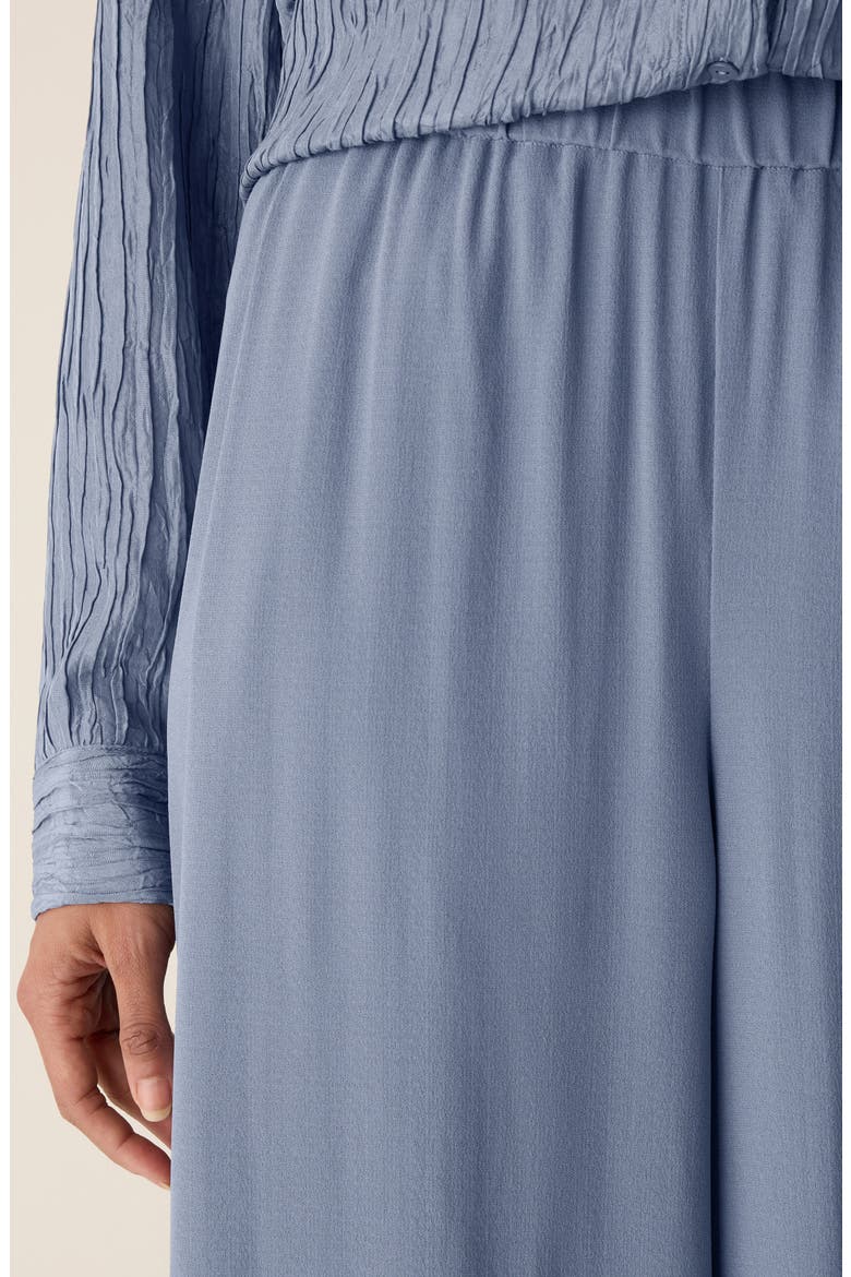Pull-On Satin Wide Leg Pants, Alternate, color, FLINT