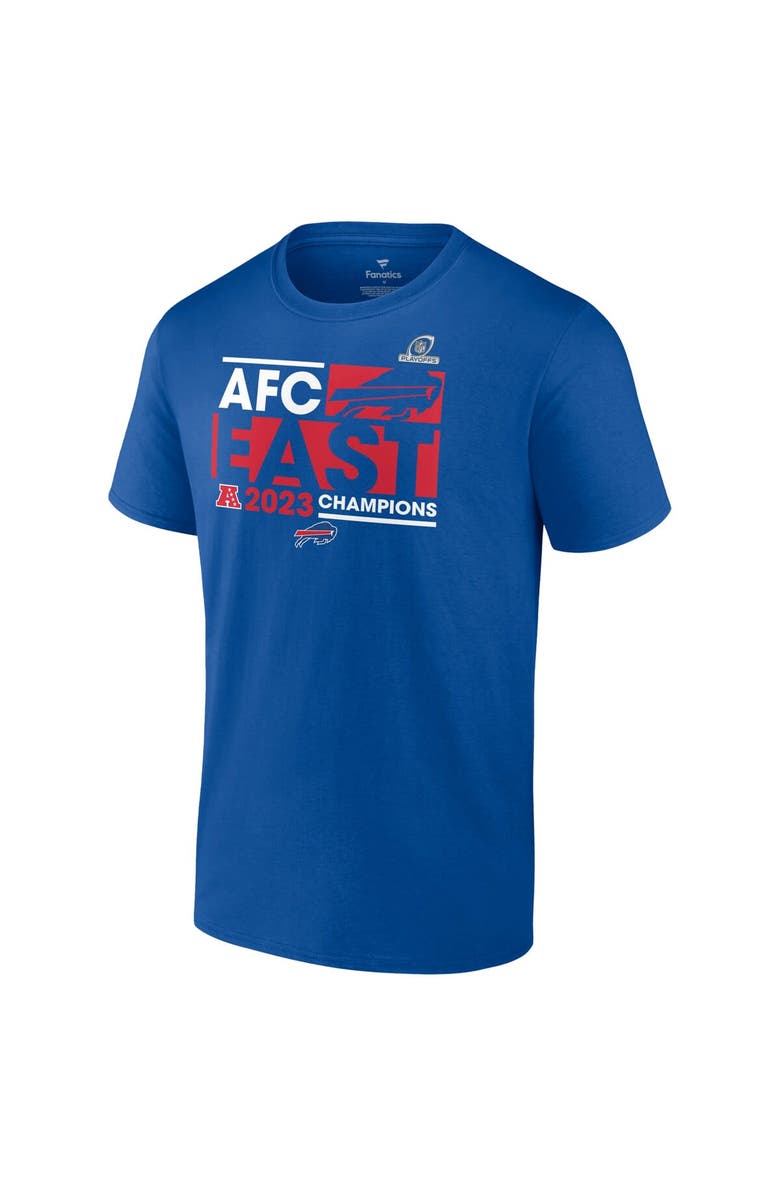 FANATICS Men's Fanatics Branded  Royal Buffalo Bills 2023 AFC East Division Champions Conquer T-Shirt, Alternate, color, 