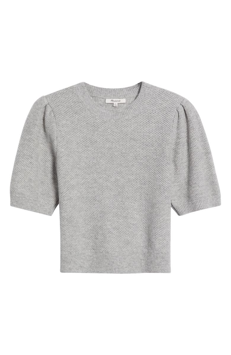 Madewell Puff-Sleeve Textured Sweater, Alternate, color, 