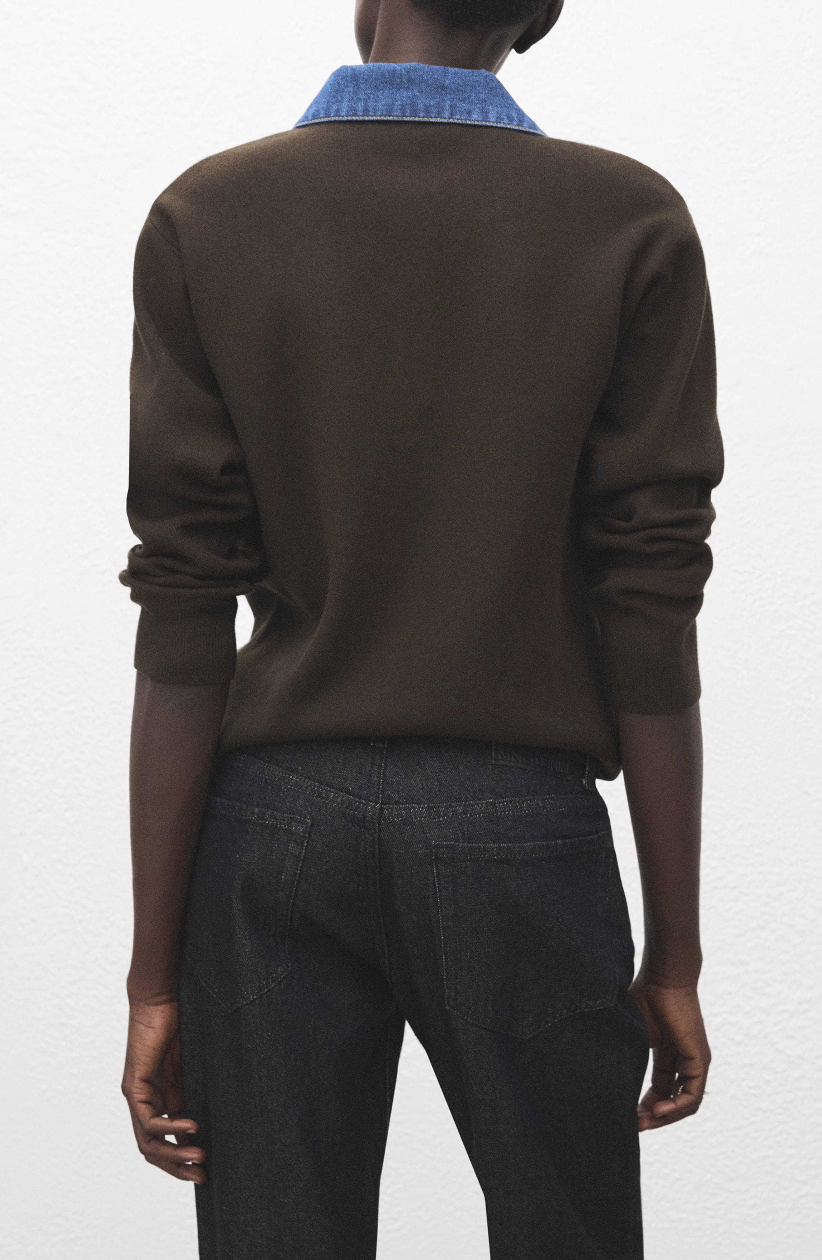 Abril Denim Collar Sweater - image 2