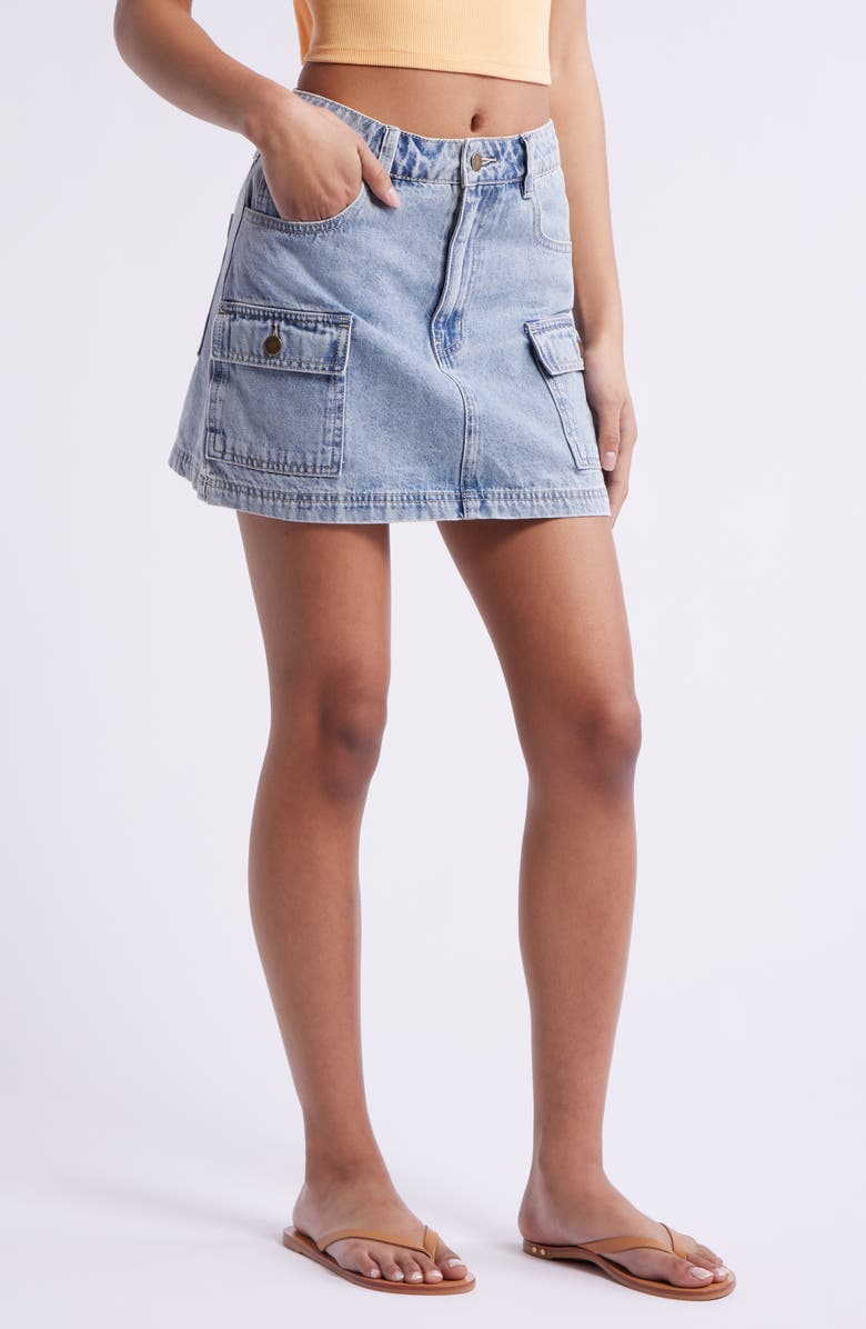 Rip Curl Las Dalias Denim Miniskirt, Main, color, Vintage Blue