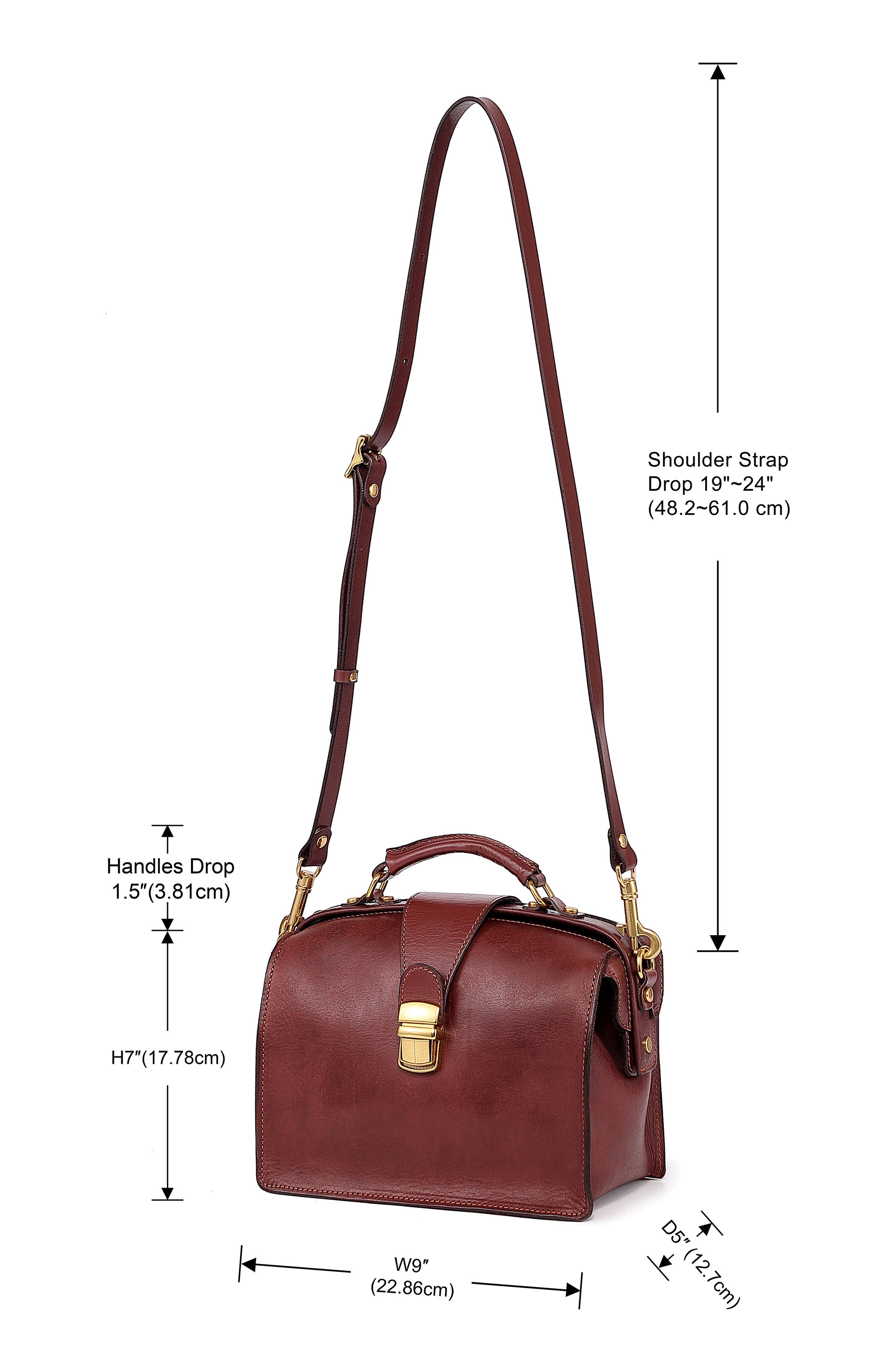 OLD TREND Doctor Transport Leather Satchel, Alternate, color, Brown