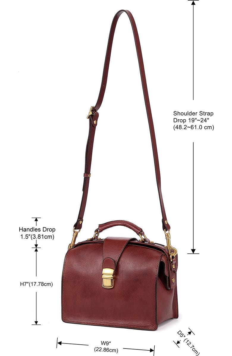 OLD TREND Doctor Transport Leather Satchel, Alternate, color, Brown