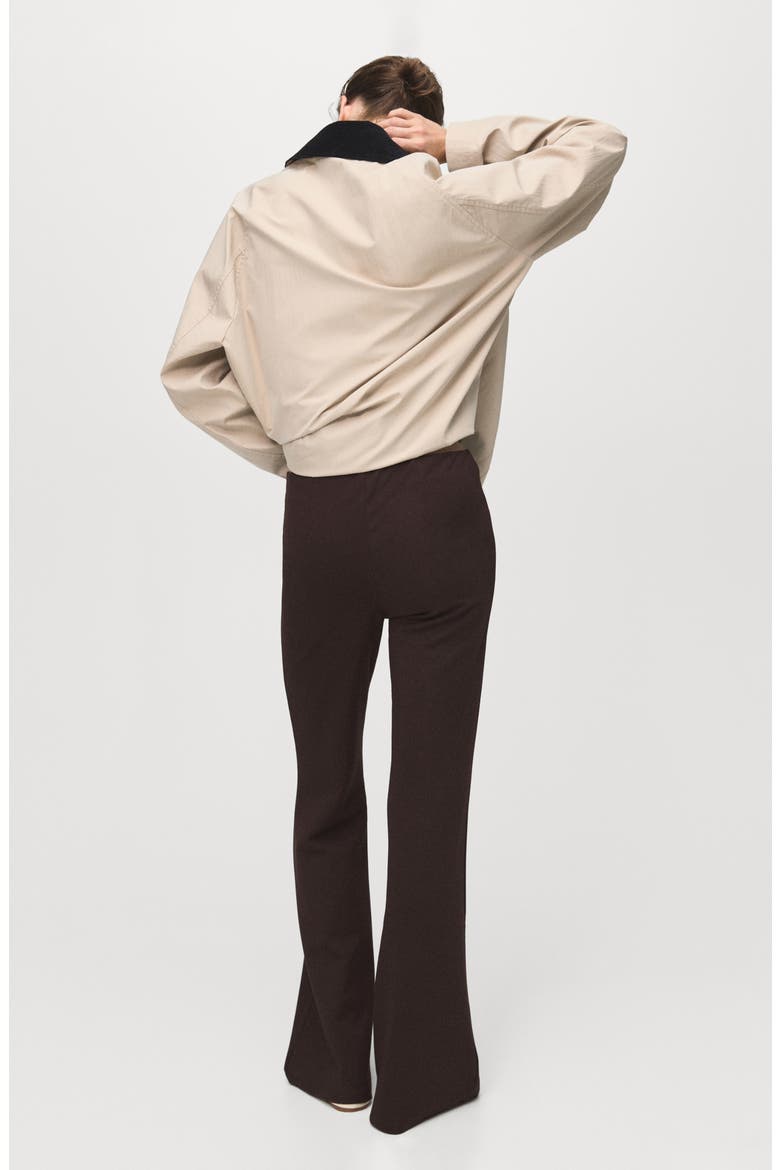 Seamed Detail Flare Leggings, Alternate, color, BROWN