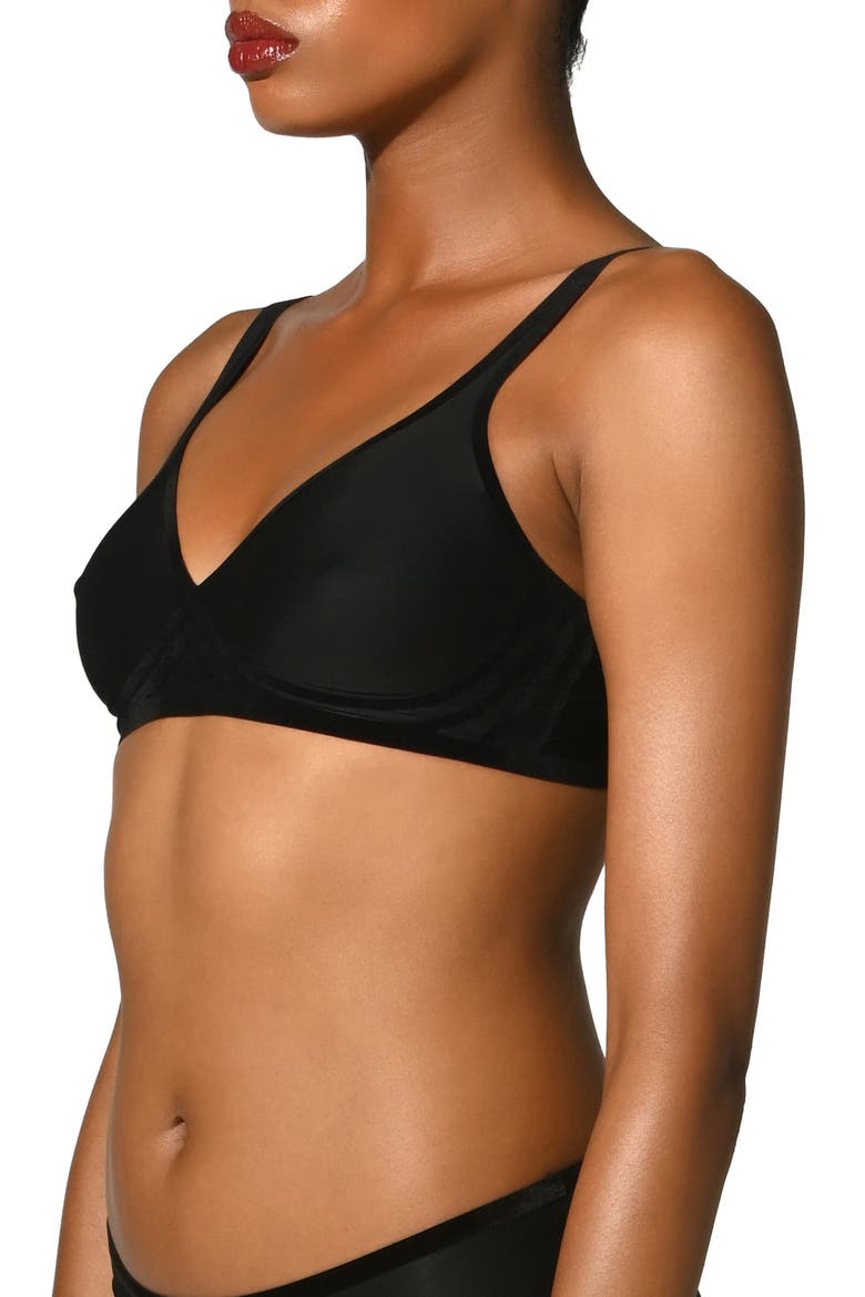 3W Wireless Bra, Alternate, color, BLACK