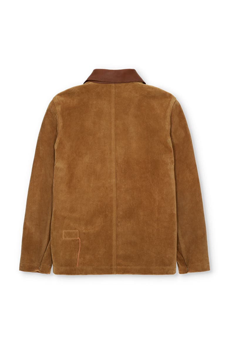 Montana Suede Leather Jacket, Alternate, color, CAMEL