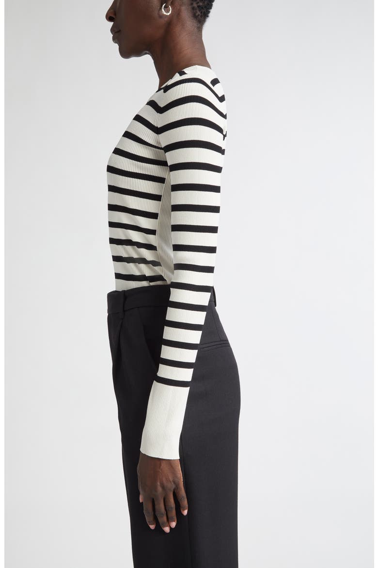 Breton Stripe Sweater, Alternate, color, ECRU/ BLACK MULTI