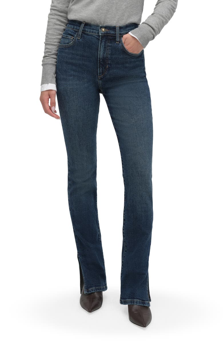 Favorite Daughter The Valentina Split Hem Super High Waist Bootcut Jeans, Main, color, Belmont
