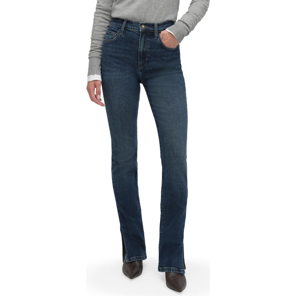 Favorite Daughter The Valentina Split Hem Super High Waist Bootcut Jeans In Blue