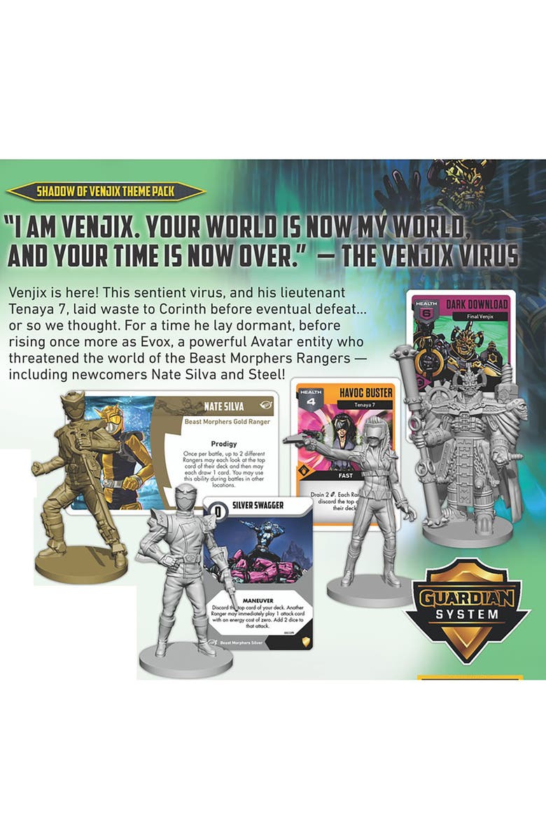 Renegade Game Studios Power Rangers Heroes of The Grid Shadow of Venjix Theme Pack Expansion RPG, Alternate, color, Multicolored