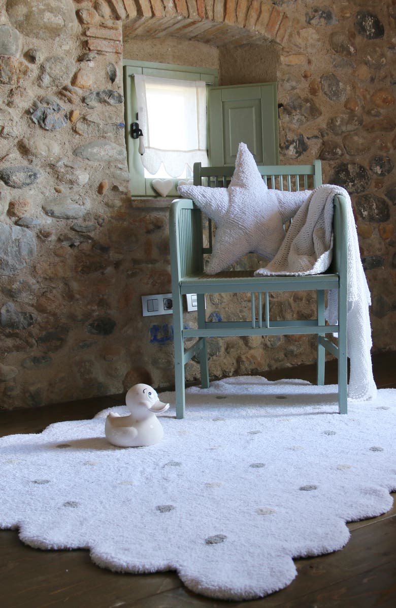 Lorena Canals Biscuit Polka Dot Washable Cotton Blend Rug, Alternate, color, 