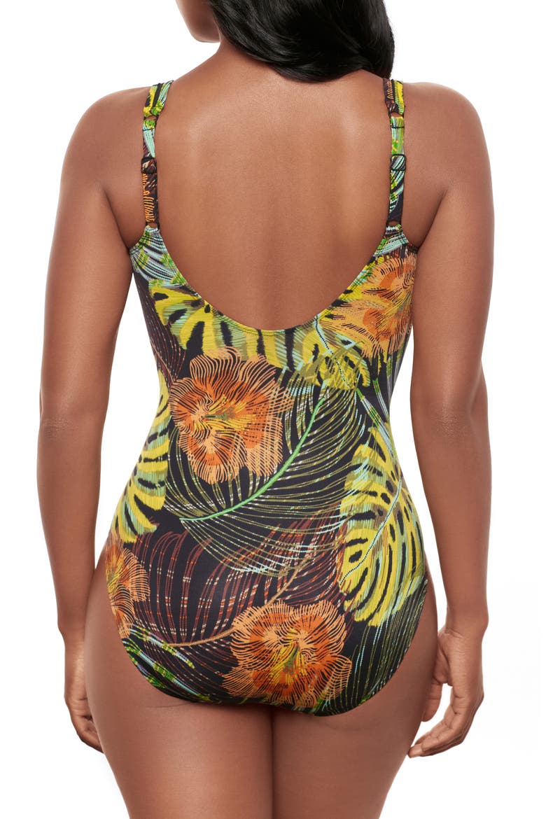 Sunset Islet Madero Underwire One-Piece Swimsuit, Alternate, color, BLACK/ MULTI