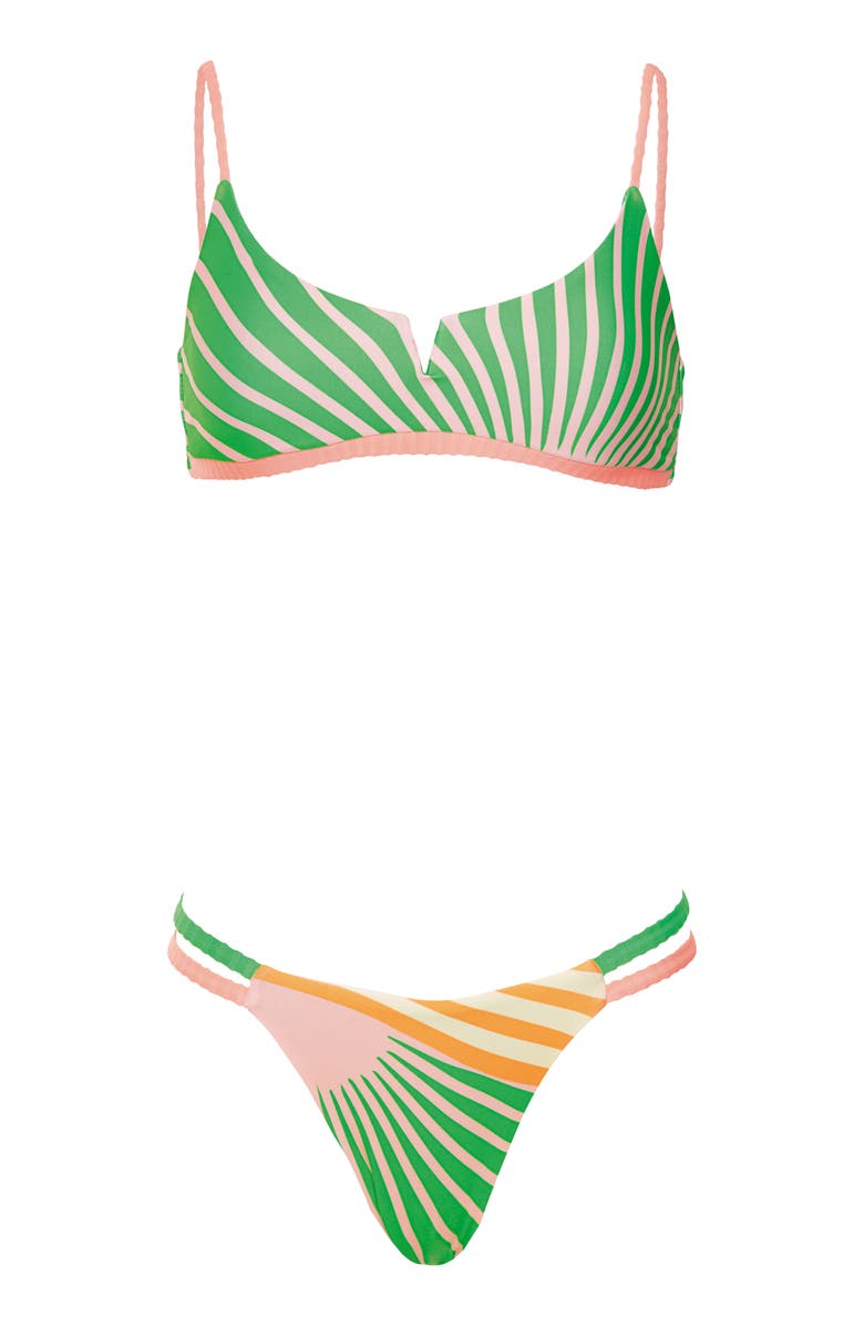 Maaji Stellar Reversible Bikini Bottoms, Alternate, color, Green
