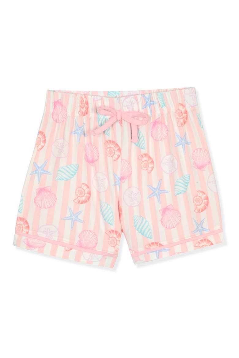 Kids' Two-Piece Short Pajamas & Scrunchie Set, Alternate, color, PINK