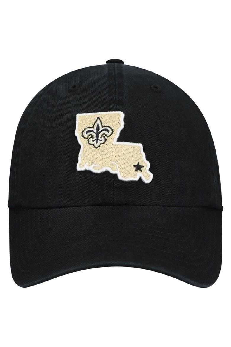 Men's '47 Black New Orleans Saints Clean Up Alternate Adjustable Hat, Alternate, color, BLACK