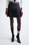 Thom Browne Pleated Wool Miniskirt