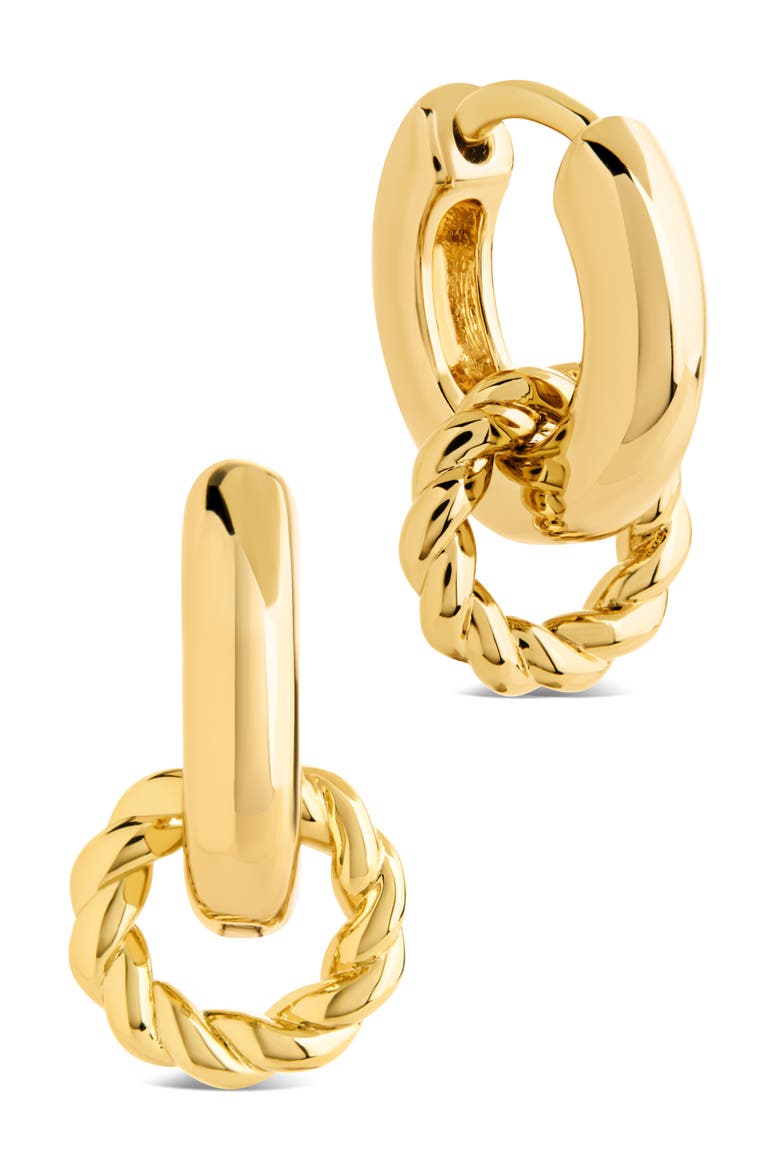 Braided Ring Hoop Earrings, Main, color, GOLD