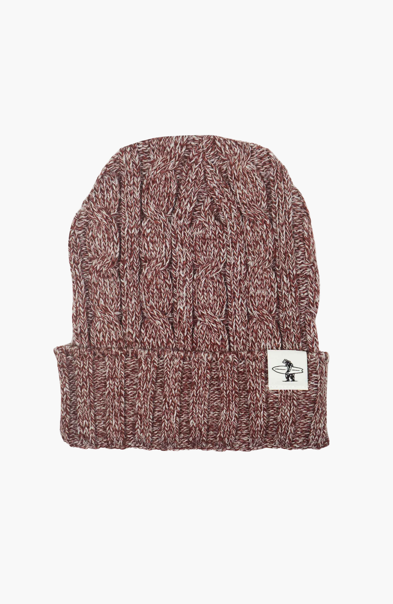 Everyday California Bixby Beanie, Main, color, Heather Cardinal