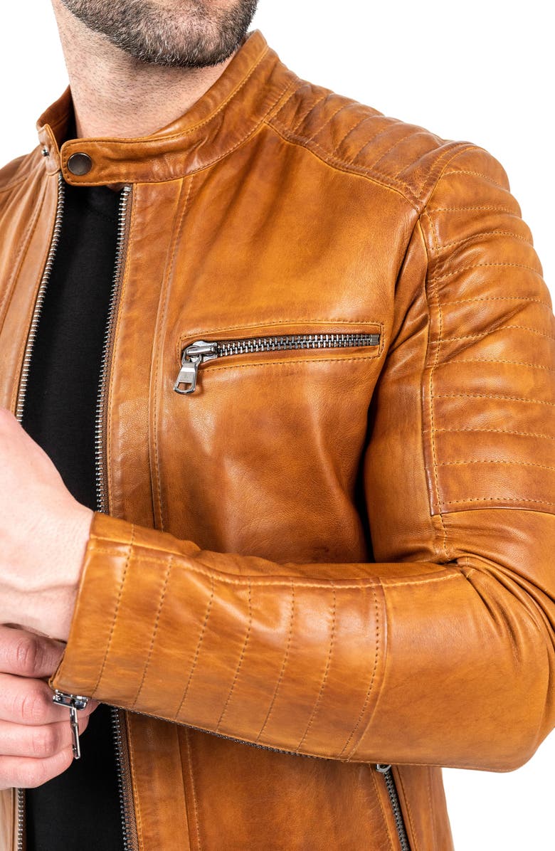 Maceoo Leather Moto Jacket, Alternate, color, 