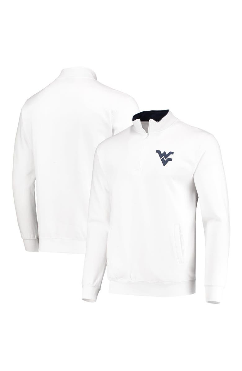 COLOSSEUM Men's Colosseum White West Virginia Mountaineers Tortugas Logo Quarter-Zip Jacket, Main, color, White