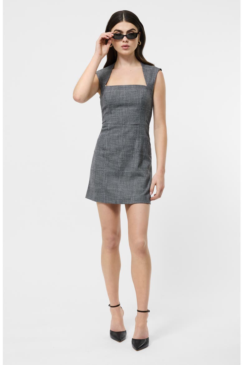 Owen Plaid Minidress, Alternate, color, 01-CHARCOAL