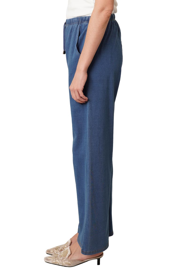 Drawstring Wide Leg Pants, Alternate, color, MEDIUM WASH