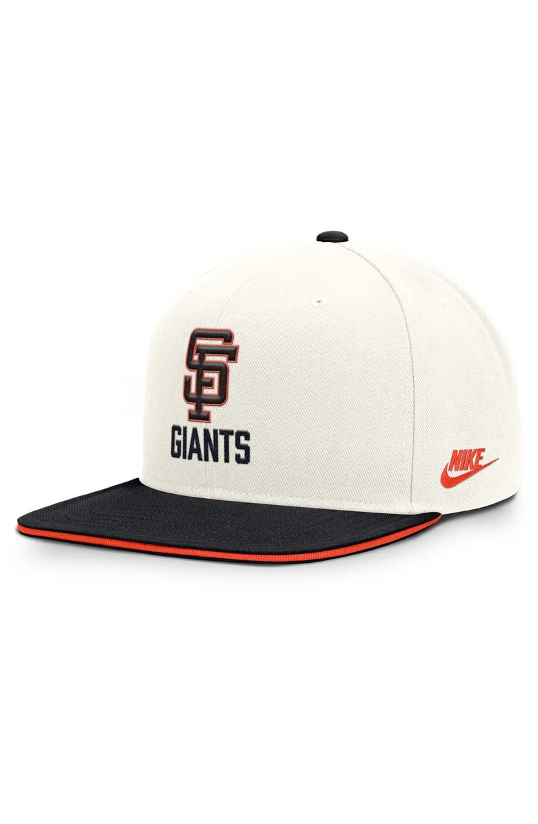 Nike Men's Nike Cream/Black San Francisco Giants Cooperstown Pro Dri-FIT Snapback Hat, Main, color, Cream