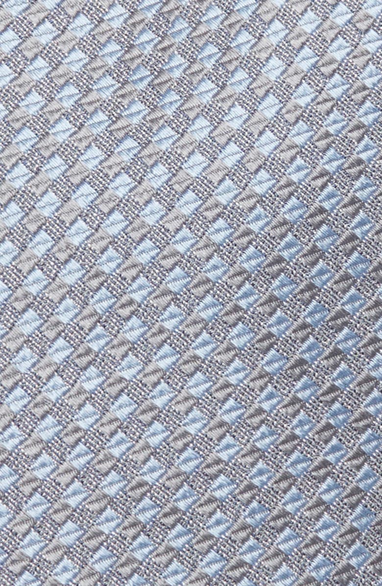 Nordstrom Haidan Mini Pattern Silk Tie, Alternate, color, Silver