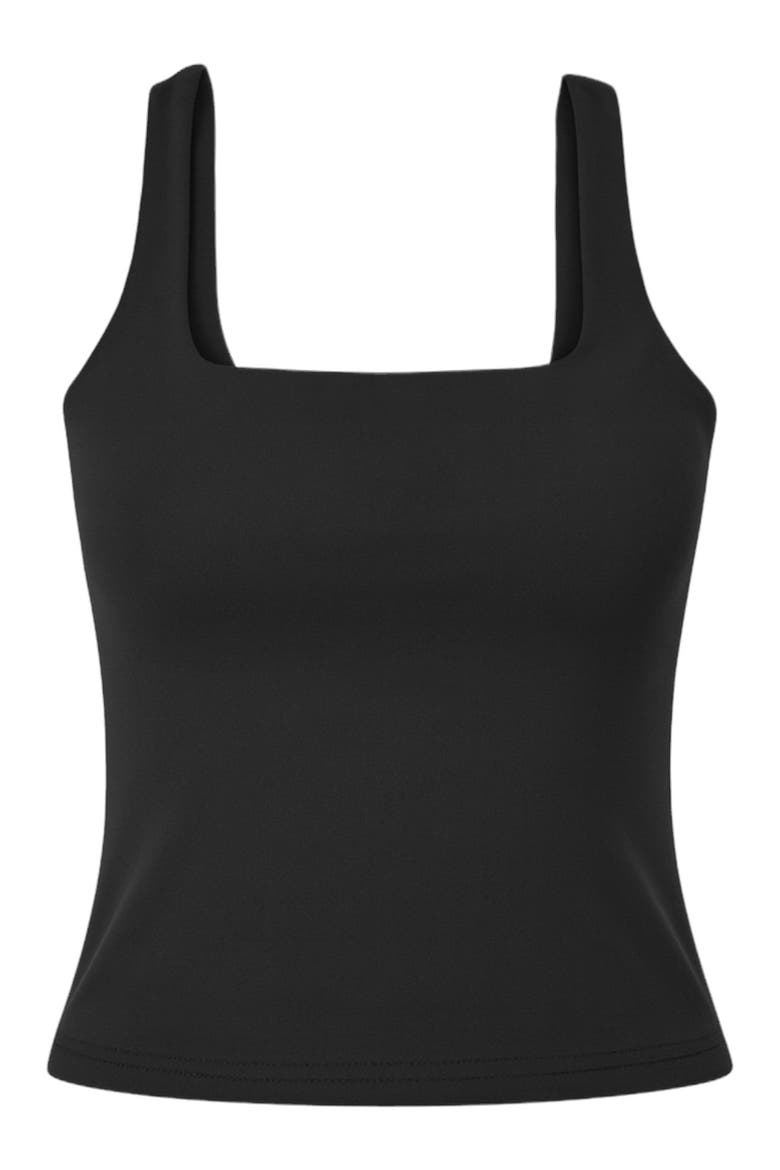Tank Top with Built In Bra, Alternate, color, Black