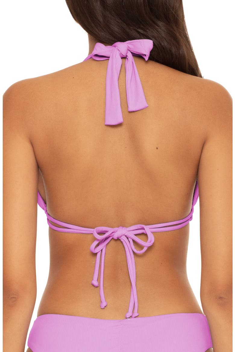 Crochet Trim Bikini Top, Alternate, color, ORCHID