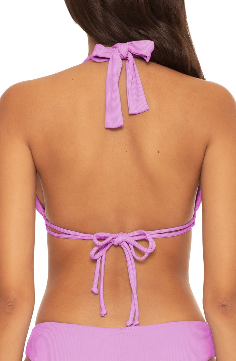 Becca Crochet Trim Bikini Top, Alternate, color,