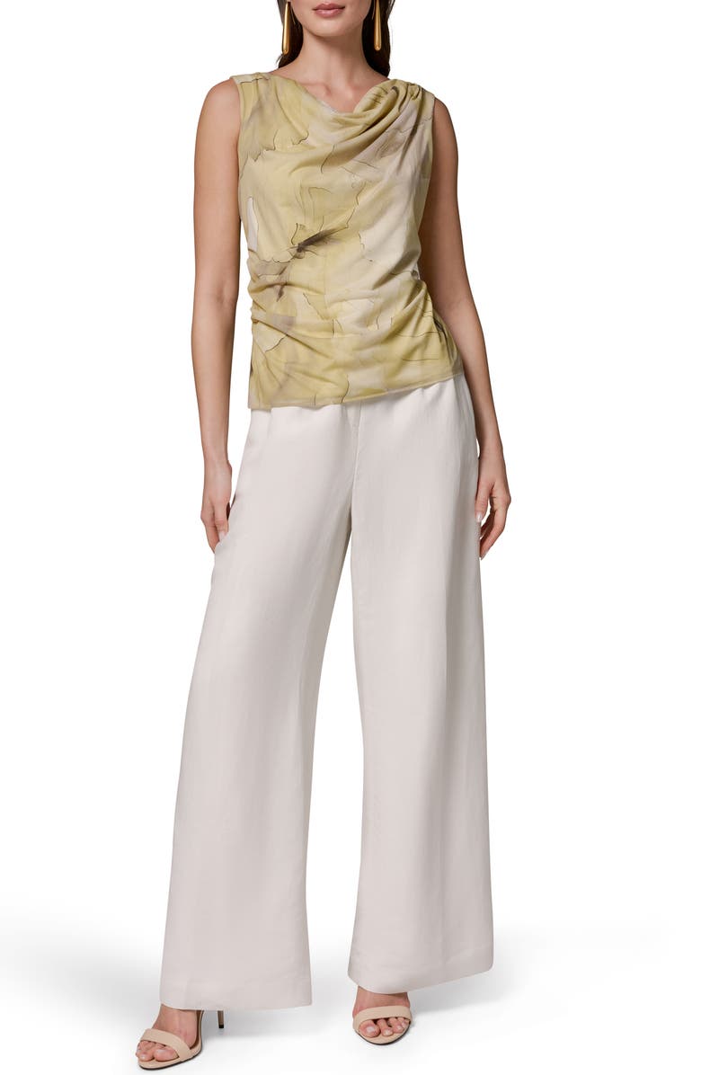 Donna Karan New York Print Cowl Neck Sleeveless Top, Alternate, color,