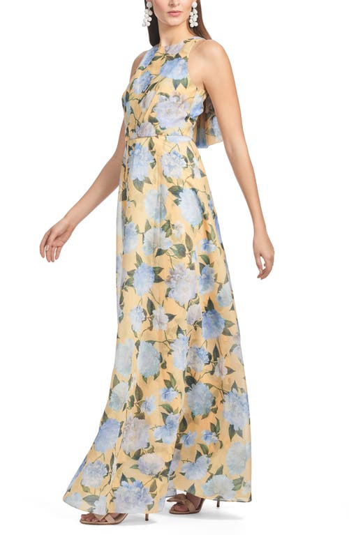 Sachin & Babi Kate Gown In Sun And Sea Peonies In Sun And Sea Peonies