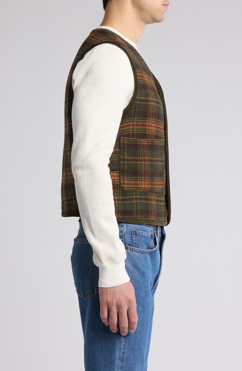 Elwood Plaid Felted Wool Blend Hunter's Vest, Alternate, color,