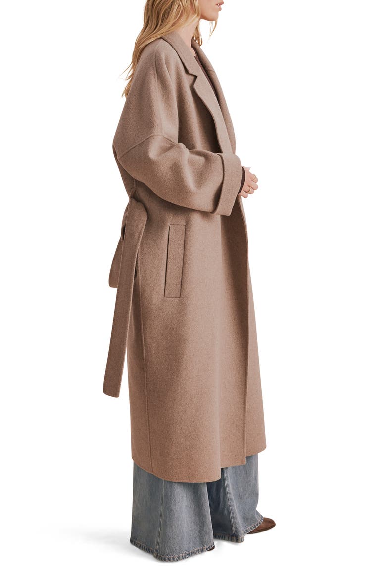 Portia Belted Long Wool Blend Coat, Alternate, color, TAUPE