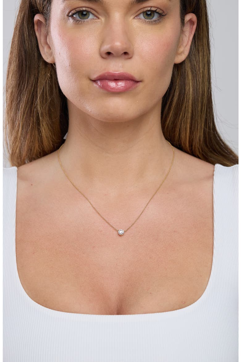 Prong Set Diamond Solitaire Necklace (Online Trunk Show), Alternate, color, 18K YELLOW GOLD