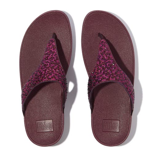 Fitflop Lulu Crystal-mix Toe-post Sandals In Multi