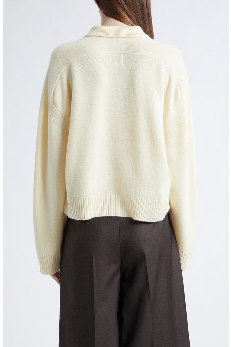 Homere Cashmere Polo Sweater, Alternate, color, BUTTER