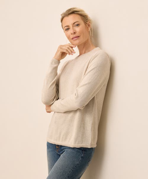 Pact Organic Cotton Classic Fine Knit Crew Sweater In Brown