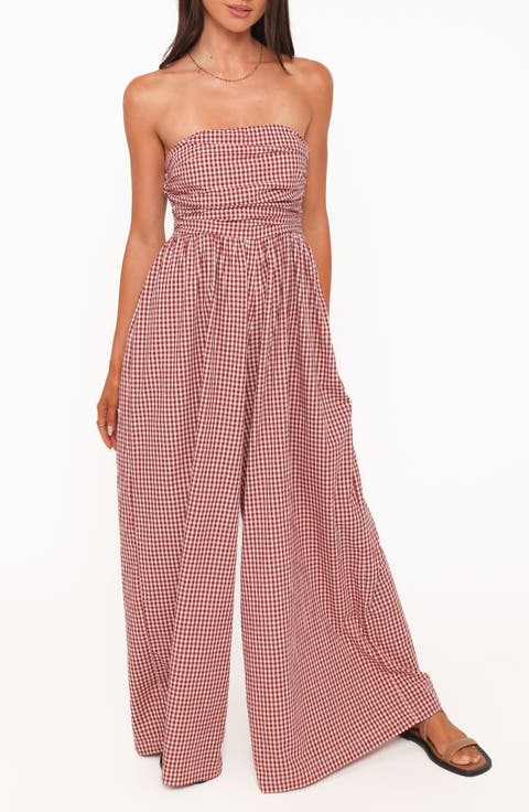 Paige Strapless Wide Leg Jumpsuit