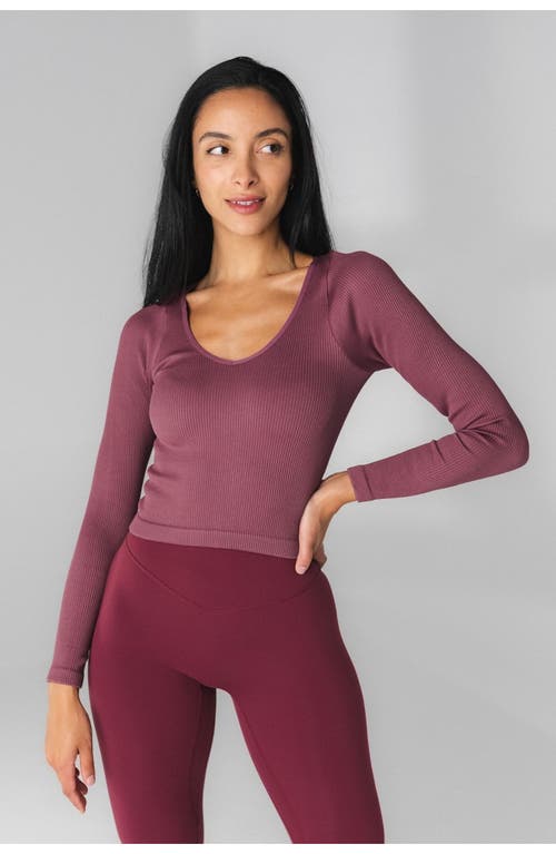 Vitality Synergy V Long Sleeve In Mauve