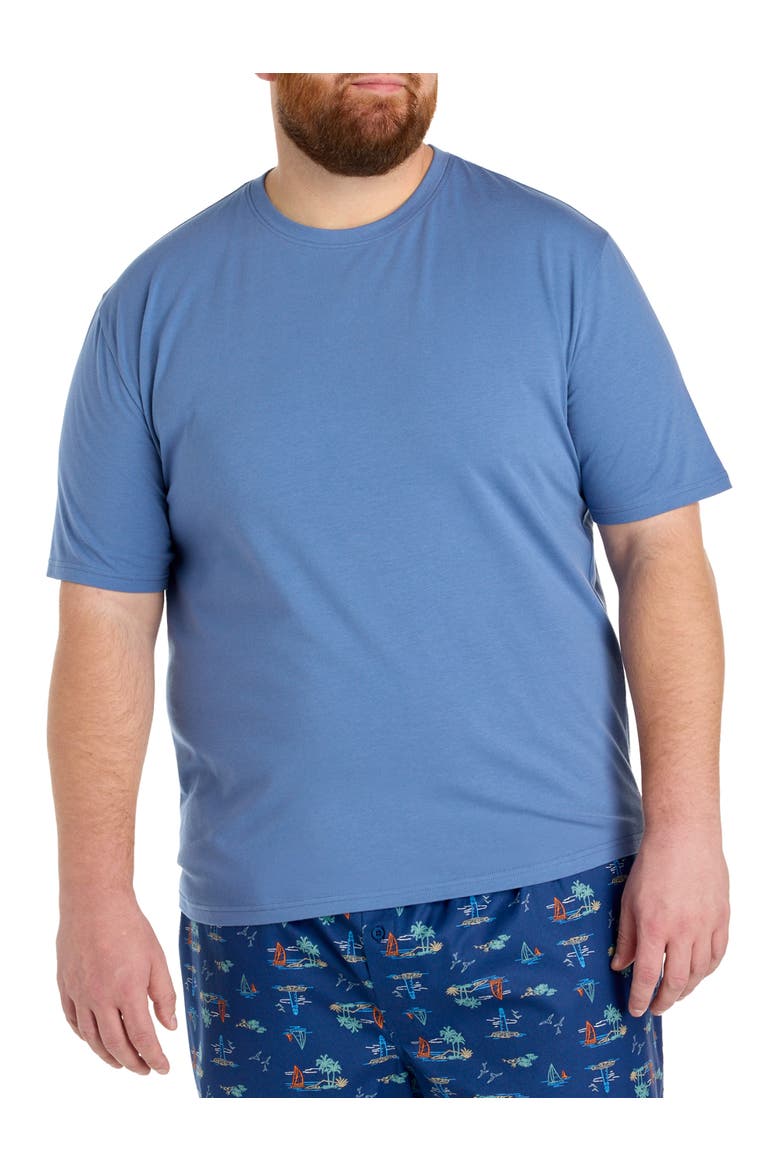Big & Tall 3 pk Active Stretch Crewneck T-Shirts, Alternate, color, MOONLIGHT BLUE
