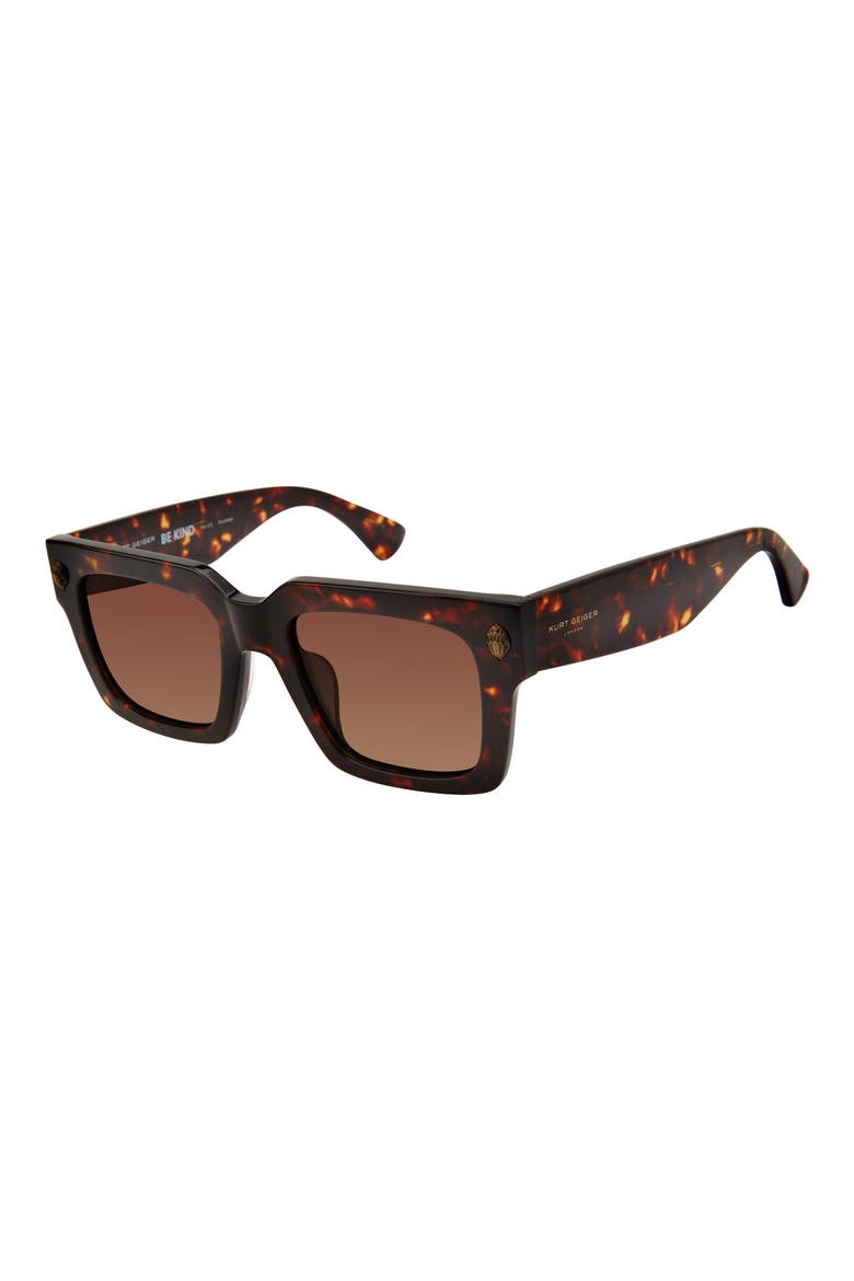 50mm Square Sunglasses, Alternate, color, HAVANA/ BROWN