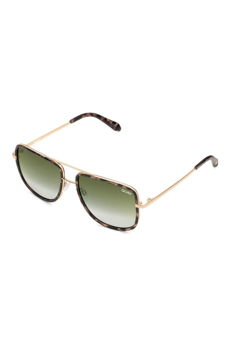 All In 50mm Navigator Sunglasses, Alternate, color, MILKY GREEN / GREEN FADE