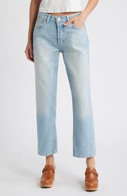 Re/Done Easy High Waist Ankle Straight Leg Jeans