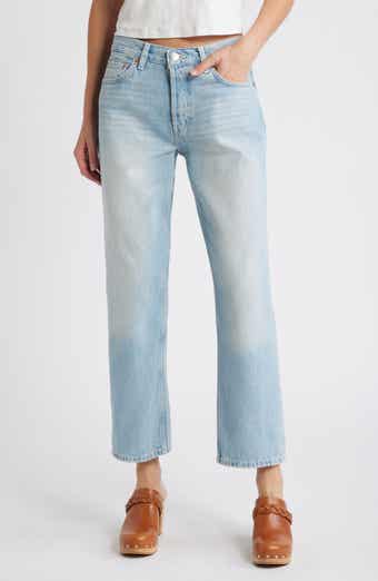 Re/Done Easy High Waist Ankle Straight Leg Jeans