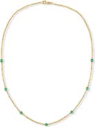 Bony Levy El Mar 18k Gold Emerald and Diamond Tennis Necklace
